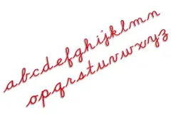 Medium Movable Alphabet: Cursive. Red