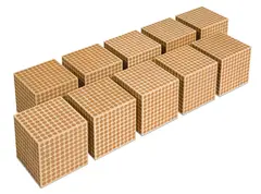 Wooden Cube Of 1000: Set Of 10