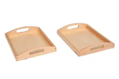 Wooden Tray Small: Set Of 2